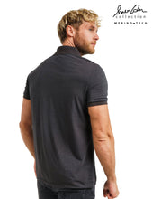 Load image into Gallery viewer, Men&#39;s Merino Polo 165 Melange Black