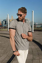 Load image into Gallery viewer, Men&#39;s Merino Polo 165 Grey Blue