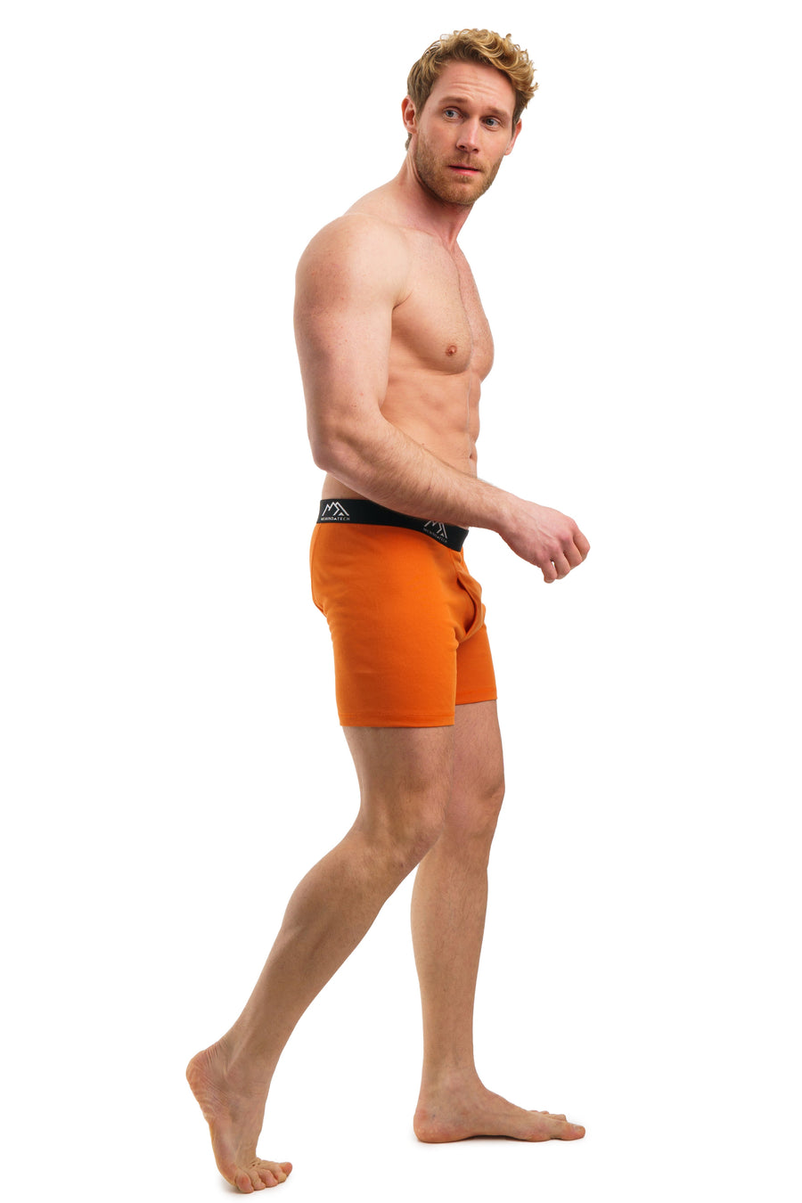 Men's Merino Boxers 190 Brief Rusty Orange, 1 pack — view 4