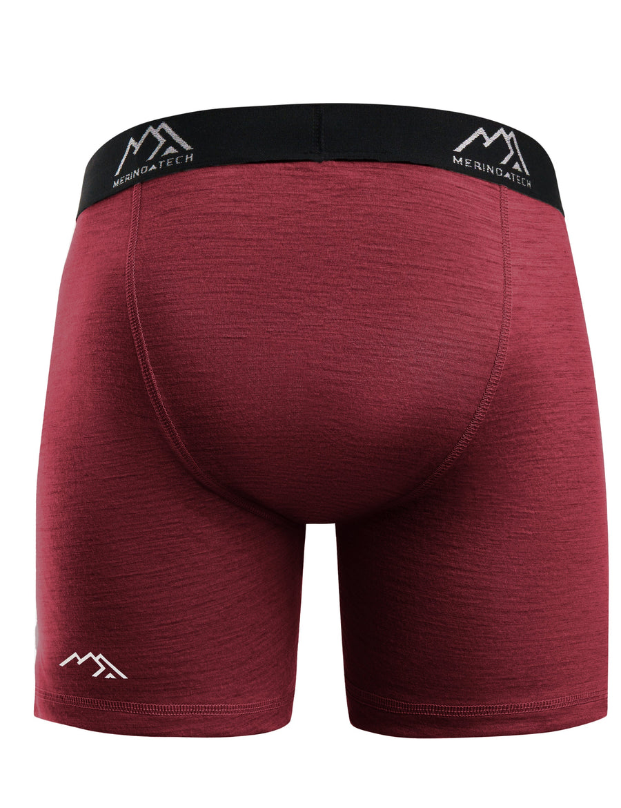 Men's Merino Boxers 190 Brief Burgundy, 1 pack — view 4