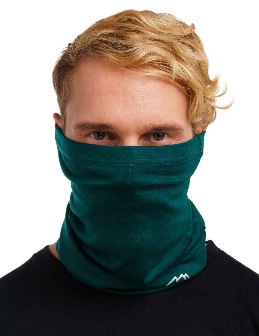 Merino Neck Gaiter 165 Forest Green — view 2