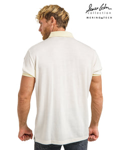 Men's Merino Polo 165 Cream Yellow