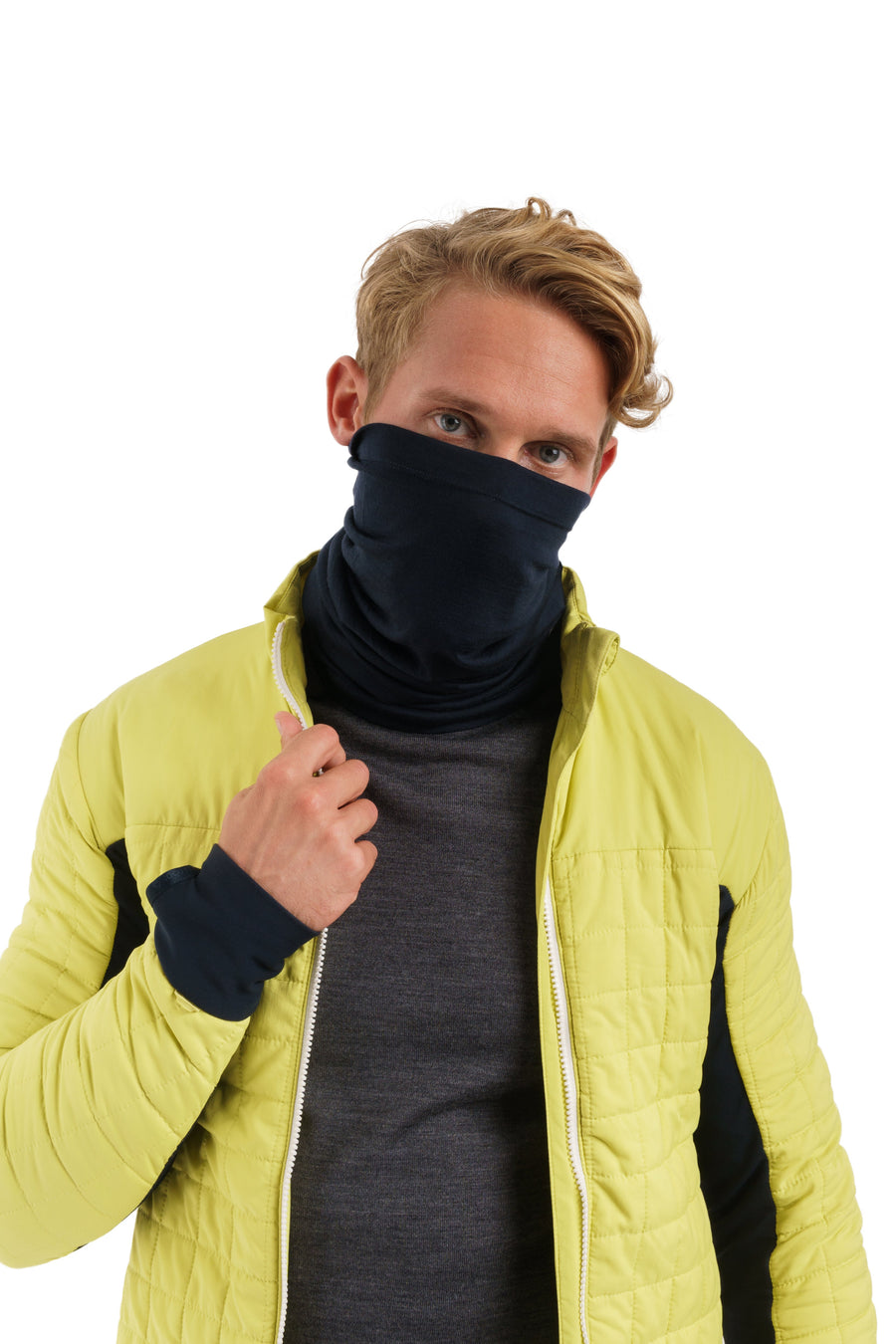 Merino Neck Gaiter 165 Navy — view 5