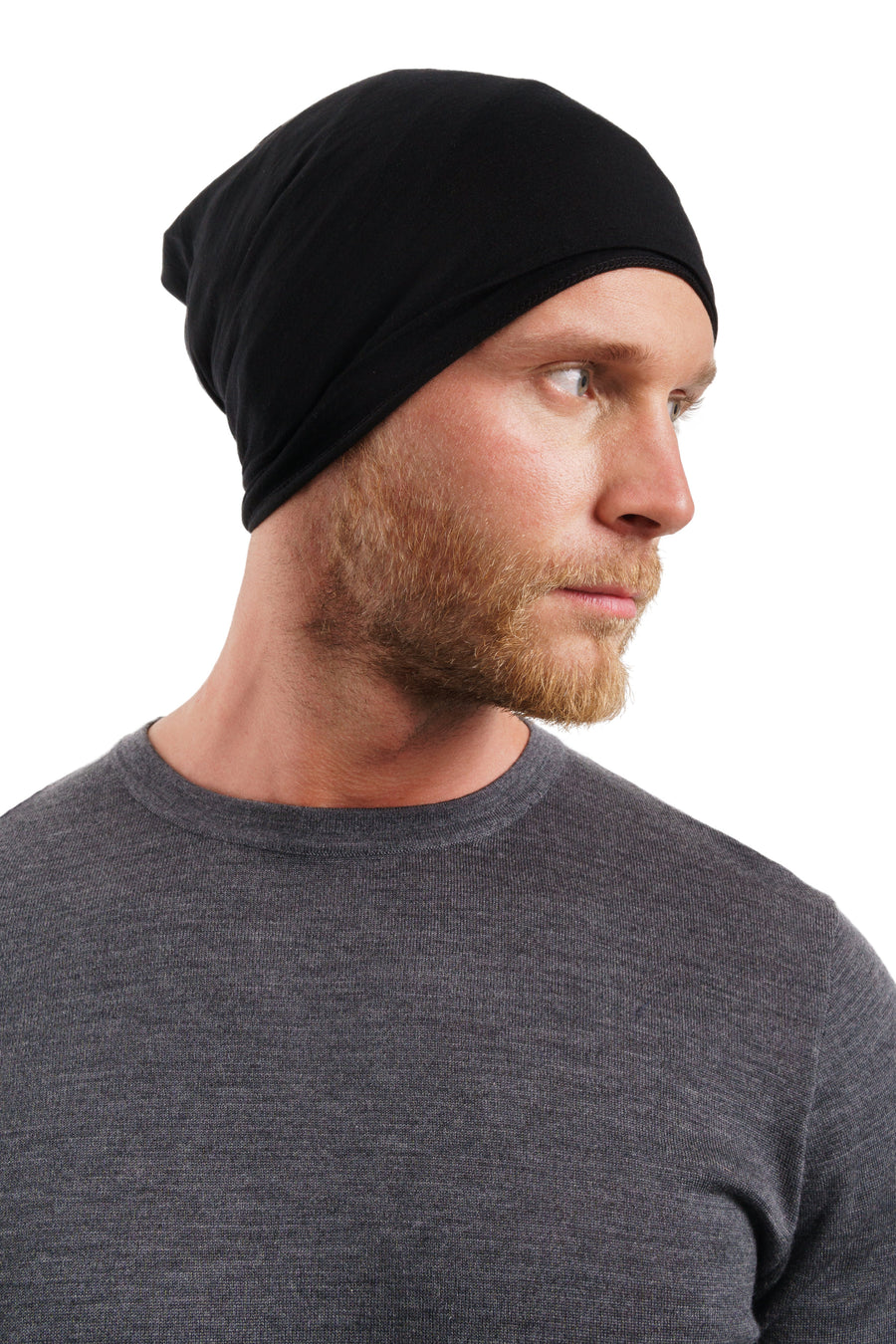 Merino Neck Gaiter 165 Black — view 3
