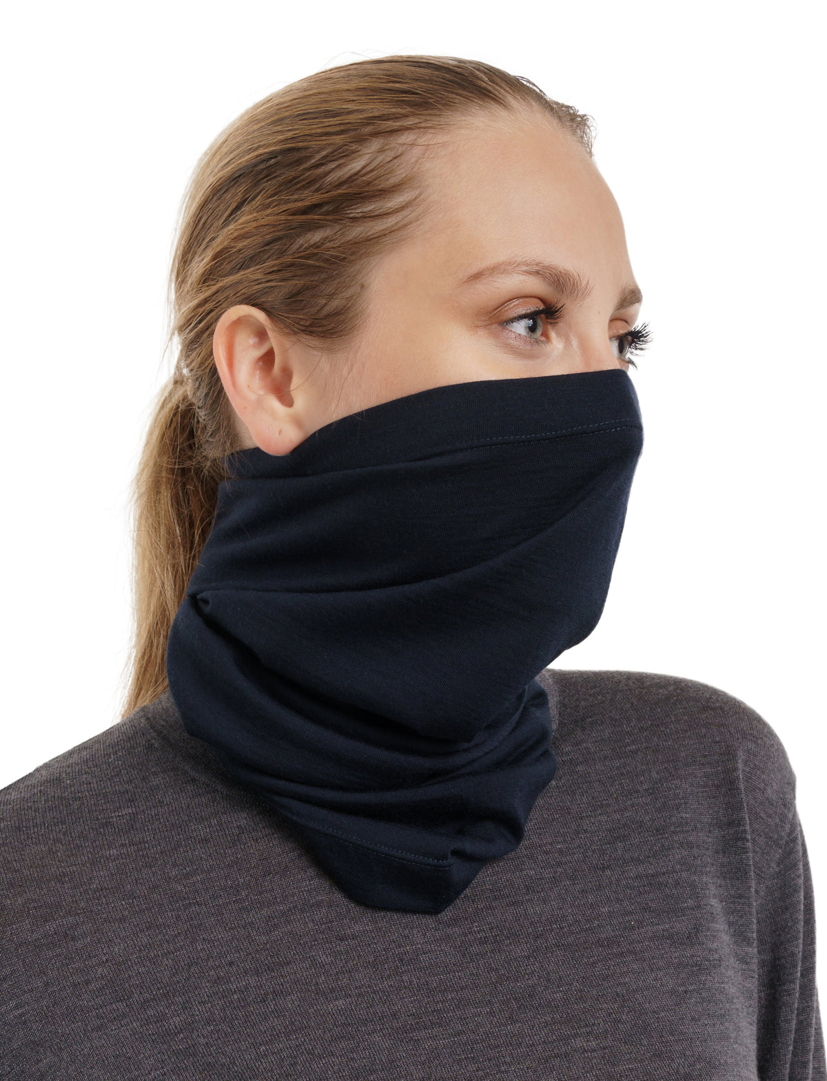Stay Warm & Comfortable: Merino Wool Navy Neck Gaiters – Merino.tech