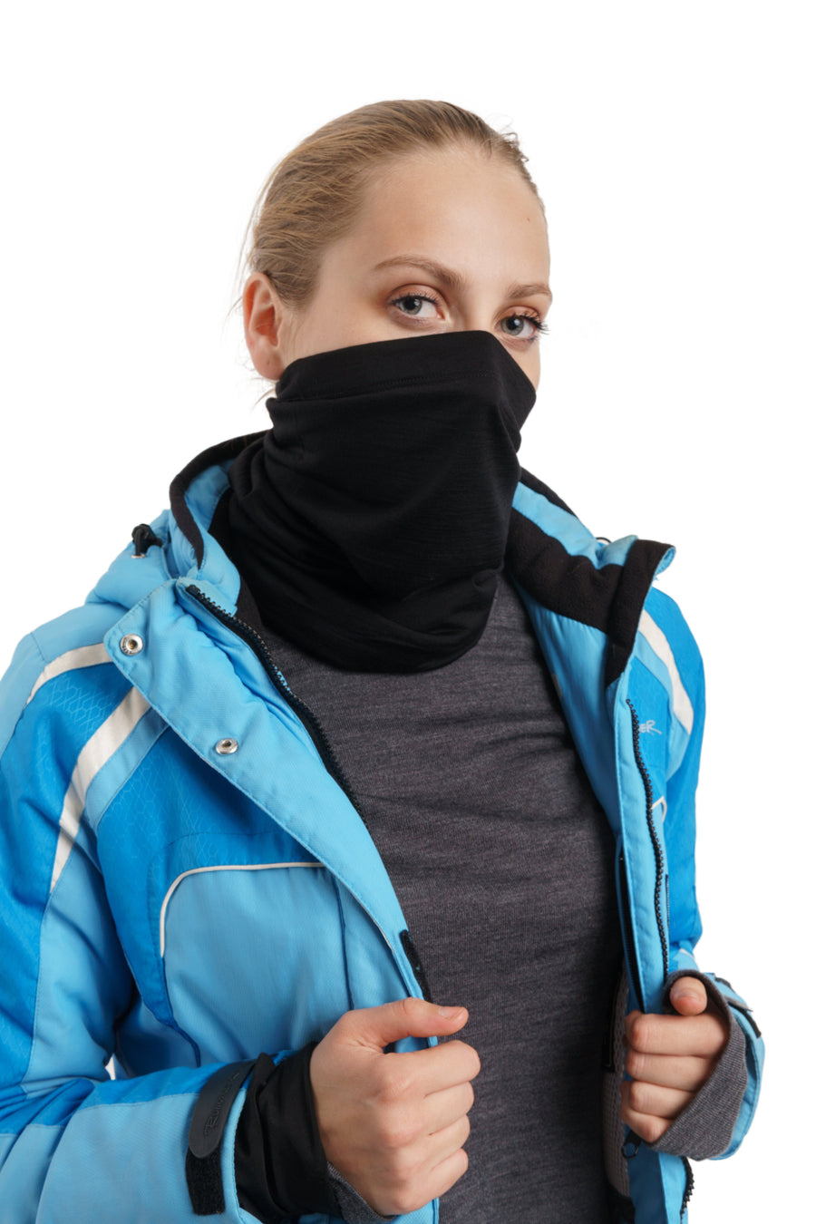 Merino Neck Gaiter 165 Black — view 5