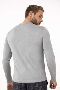 Men's Merino Long Sleeve 165 Grey Marl