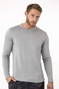 Men's Merino Long Sleeve 165 Grey Marl