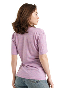Women's Merino T-shirt 165 Lilac Heather | Crewneck (+socks)