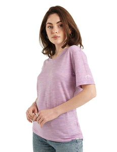 Women's Merino T-shirt 165 Heather Lilac | Crewneck