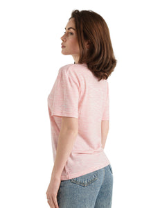 Women's Merino T-shirt 165 Heather Pink | Crewneck