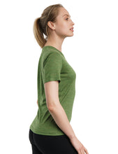 Load image into Gallery viewer, Women&#39;s Merino T-shirt 165 Olive Green | Crewneck