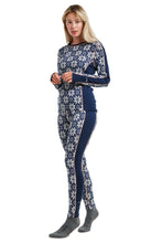 Load image into Gallery viewer, Women&#39;s Merino Thermal Set 250 Snowflake Navy