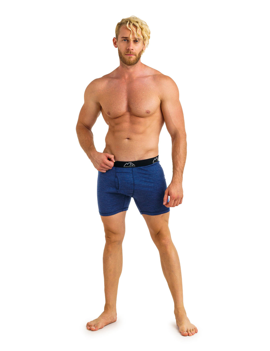 Men's Merino Boxers 190 Brief Windsor Blue, 1 pack — view 5