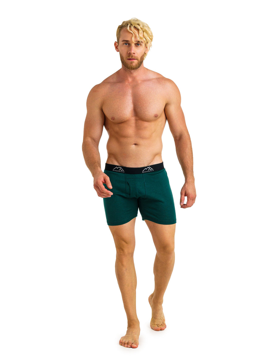 Men's Merino Boxers 190 Brief Forest Green, 1 pack — view 5