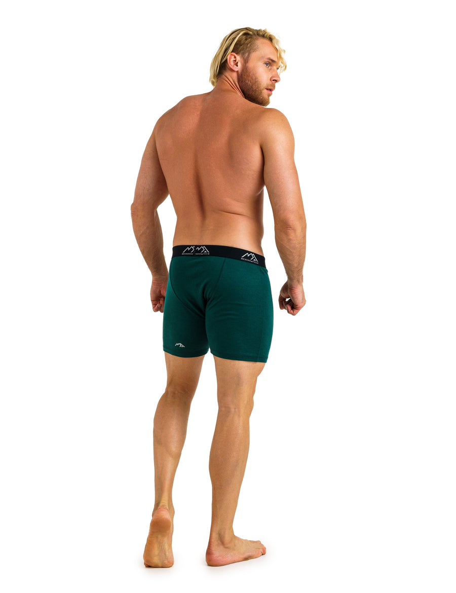 Men's Merino Boxers 190 Brief Forest Green, 1 pack — view 7