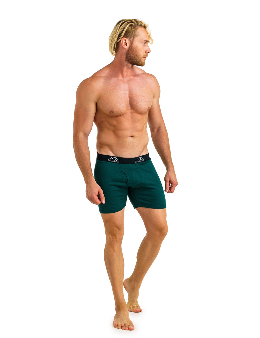 Men's Merino Boxers 190 Brief Forest Green, 1 pack — view 6