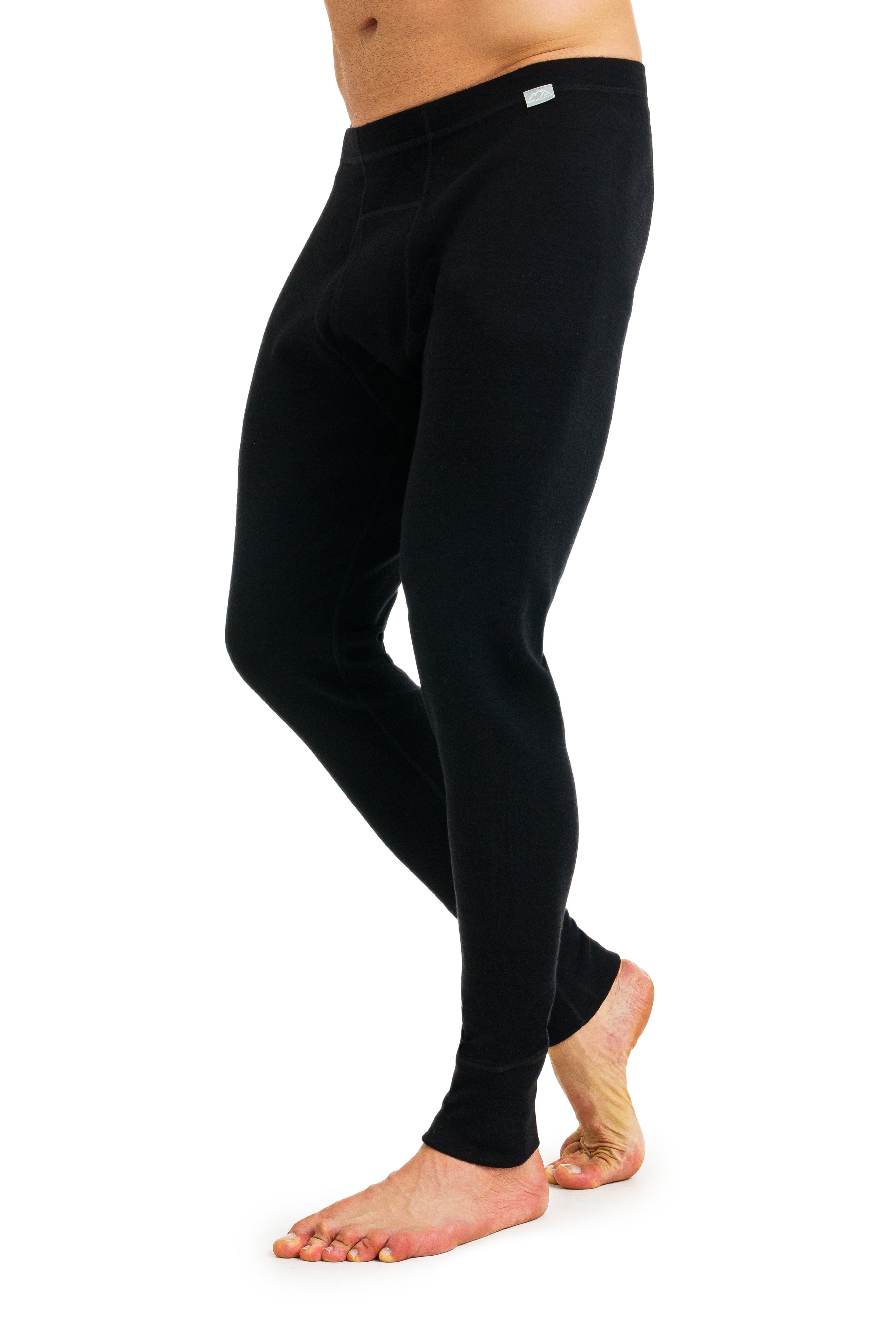 Merino Wool Pants - Heavyweight Base Layer Black, Bottom, Underwear, Thermal