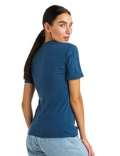 Load image into Gallery viewer, Women&#39;s Merino T-shirt 165 Denim Blue | Crewneck (+socks)