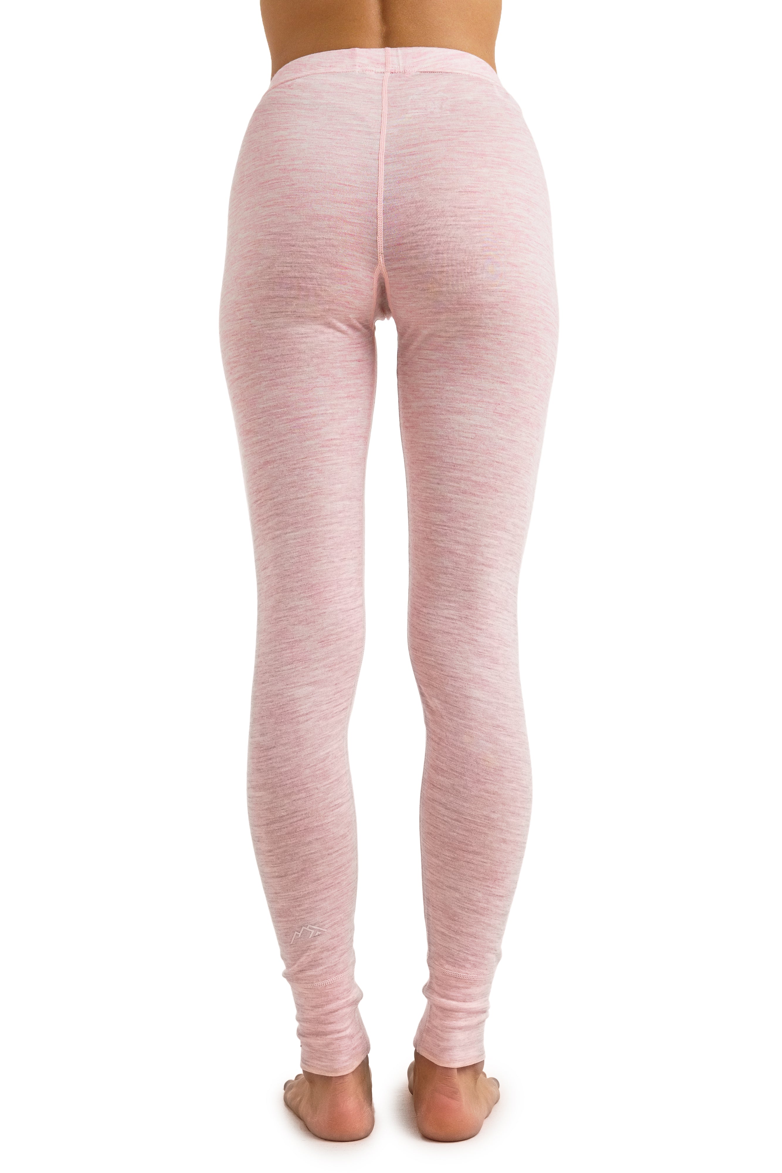 Women's Merino Wool Pants - Base Layer Pink Heather