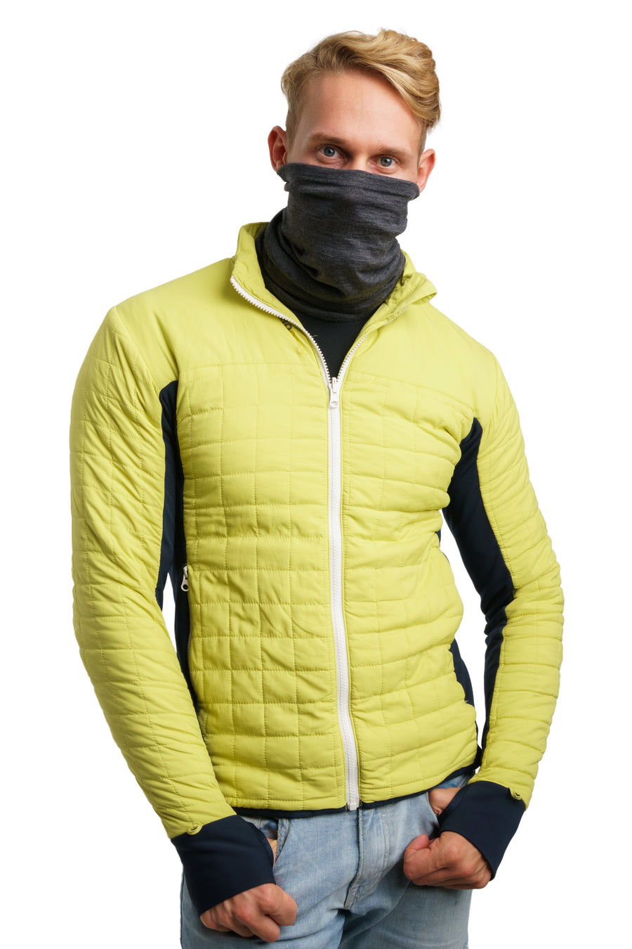Merino Neck Gaiter 165 Heathered Black — view 5