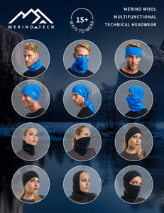 Merino Neck Gaiter 165 Grey Shades