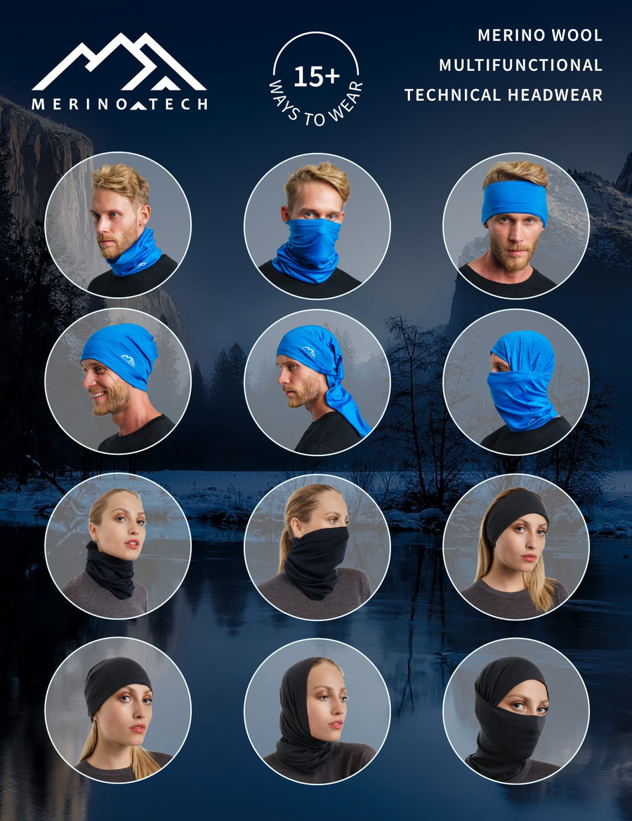 Merino Neck Gaiter 165 Sky Blue — view 8