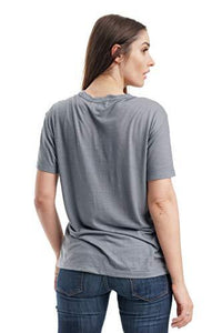 Women's Merino T-shirt 165 Grey | V-Neck (+socks)