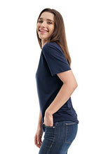 Load image into Gallery viewer, Women&#39;s Merino T-shirt 165 Navy V-Neck(+socks)