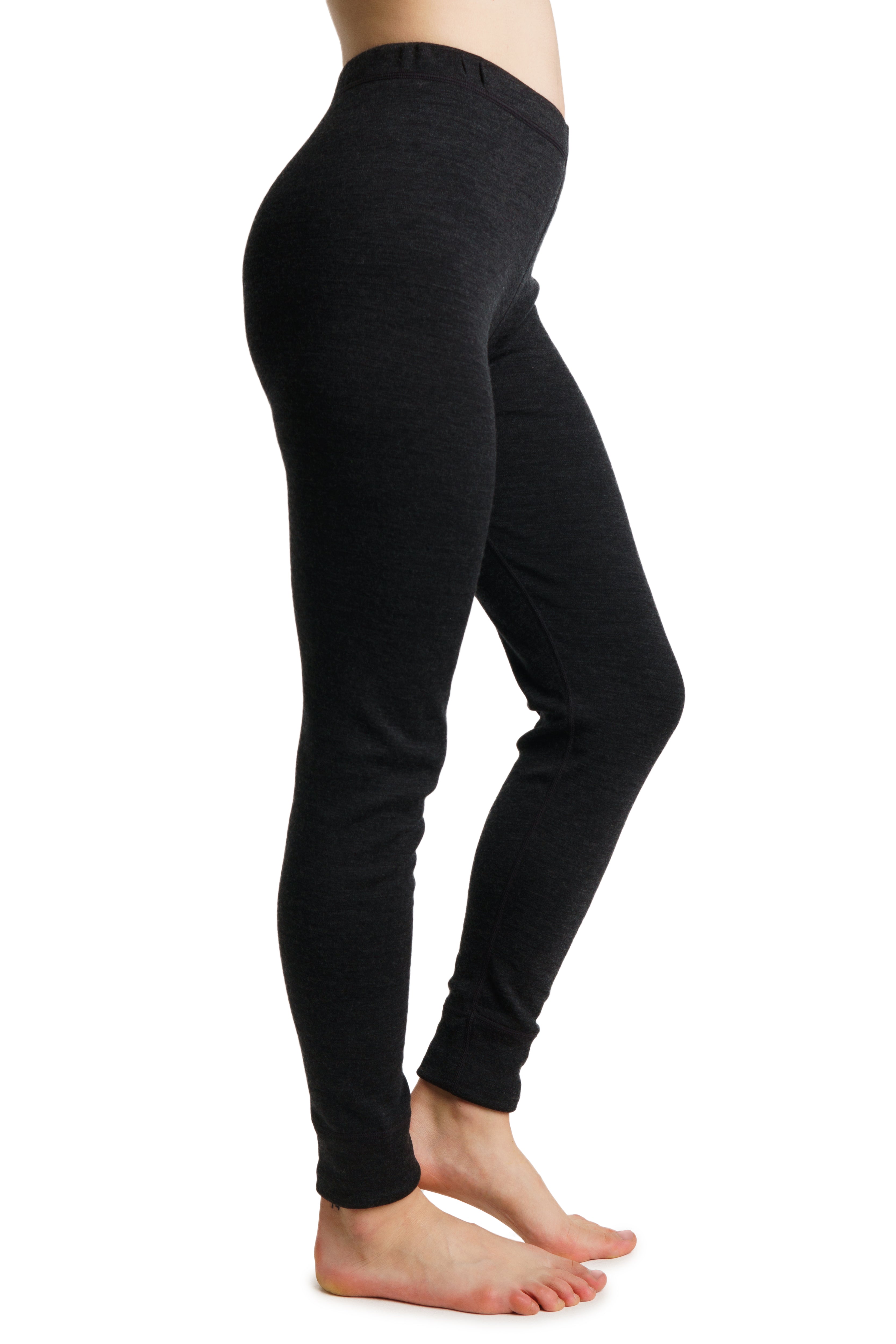 Women's Merino Wool Pants - Base Layer Charcoal Grey