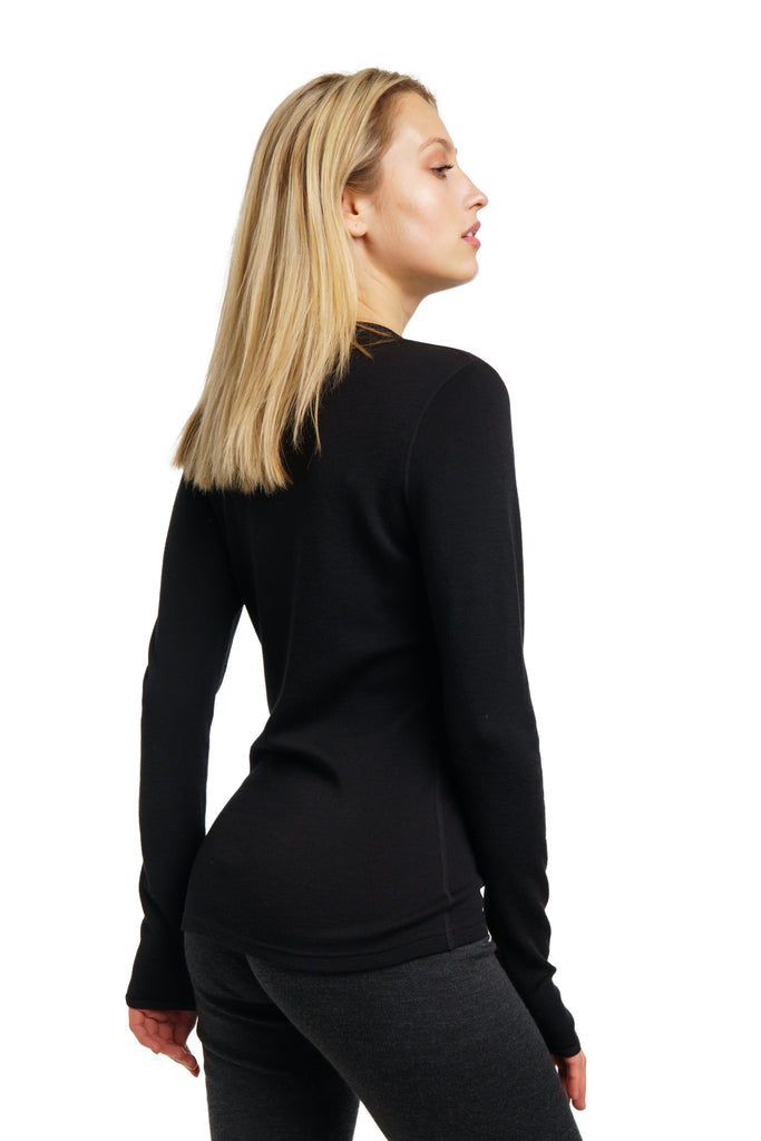 Merino Wool Long Sleeve  Black